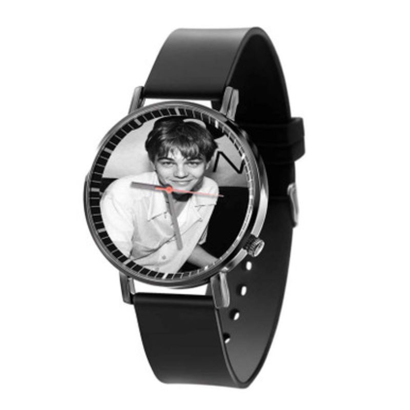 Leonardo Di Caprio 1990s Style Black Quartz Watch Unisex With Premium Gift Box
