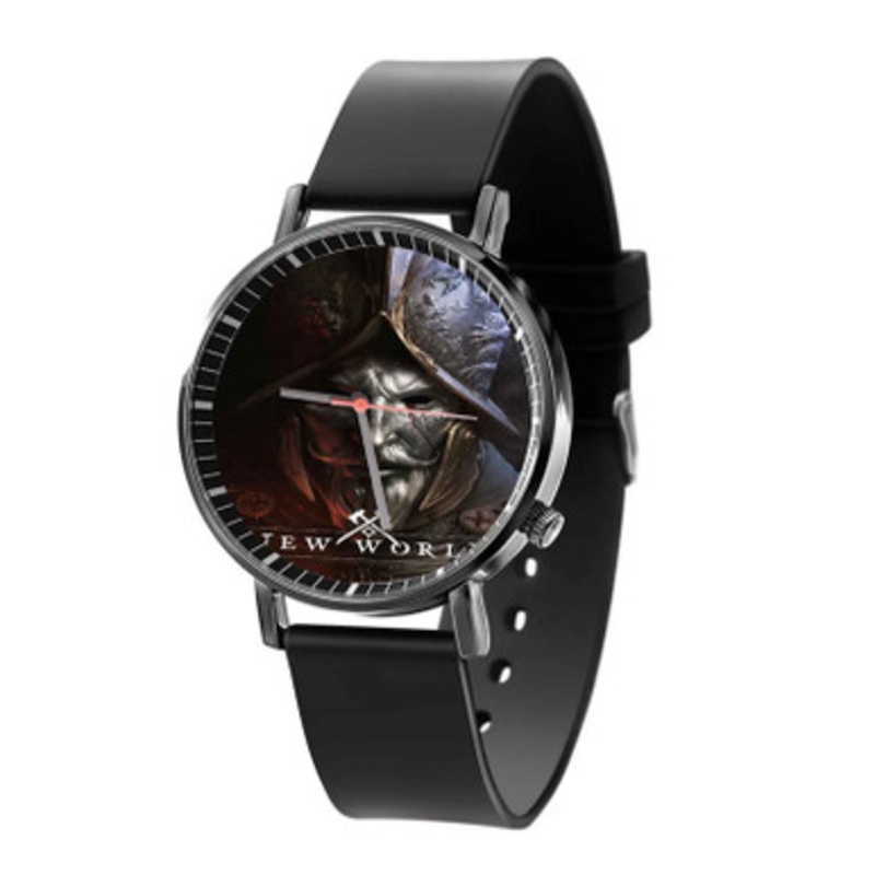 New World Black Quartz Watch Unisex With Premium Gift Box