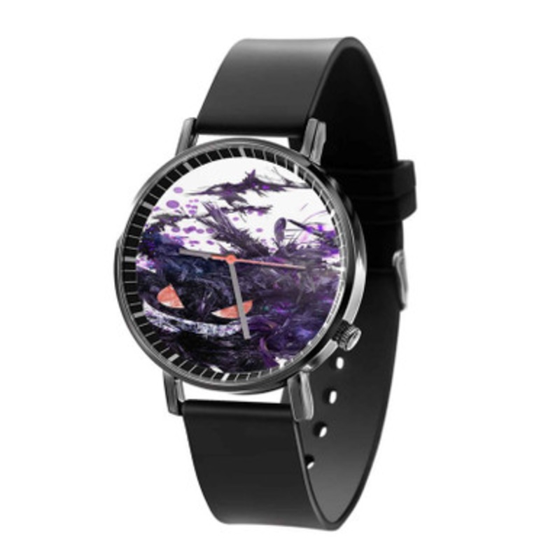 POkemon gengar Black Quartz Watch Unisex With Premium Gift Box