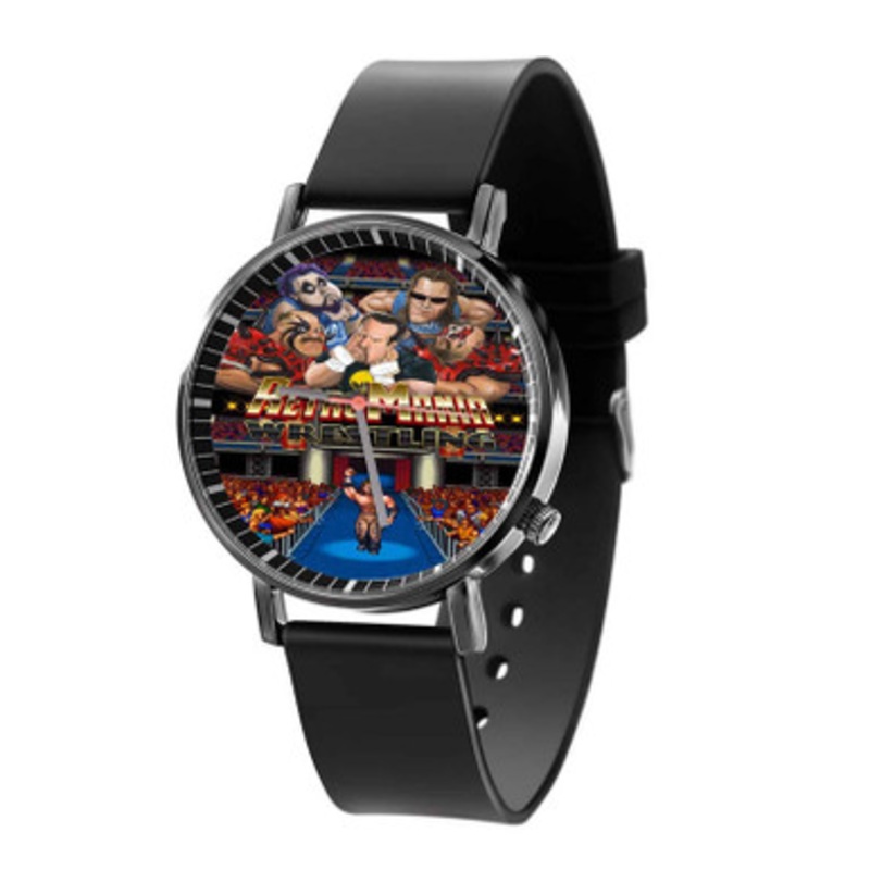 Retro Mania Wrestling Black Quartz Watch Unisex With Premium Gift Box