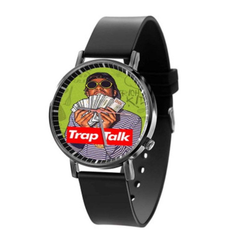 Rich The Kid Trap Talk Black Quartz Watch With Premium Gift Box for Unisex