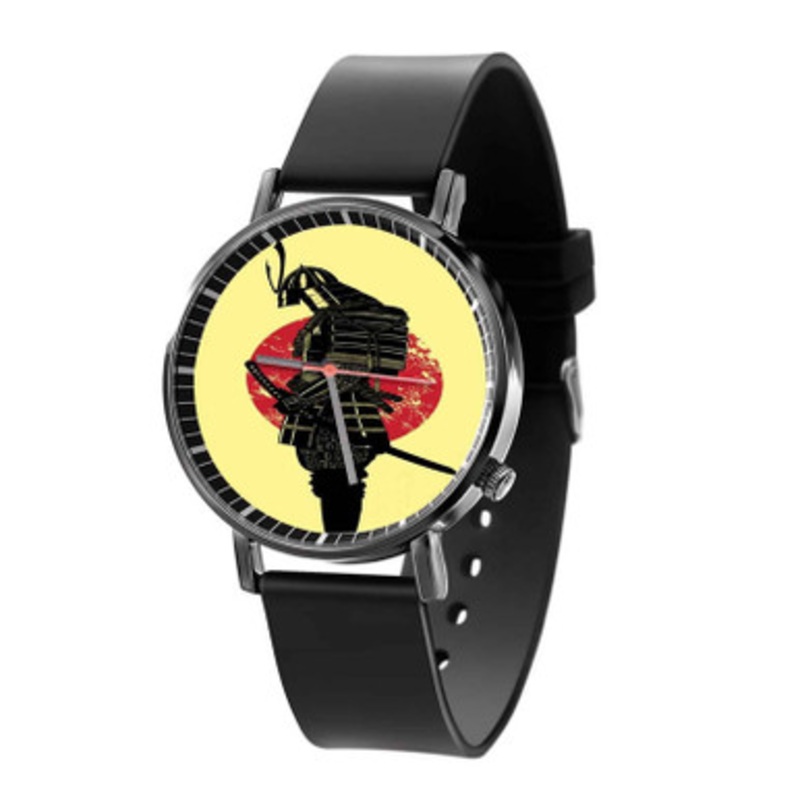 Samurai Warrior Black Quartz Watch Unisex With Premium Gift Box