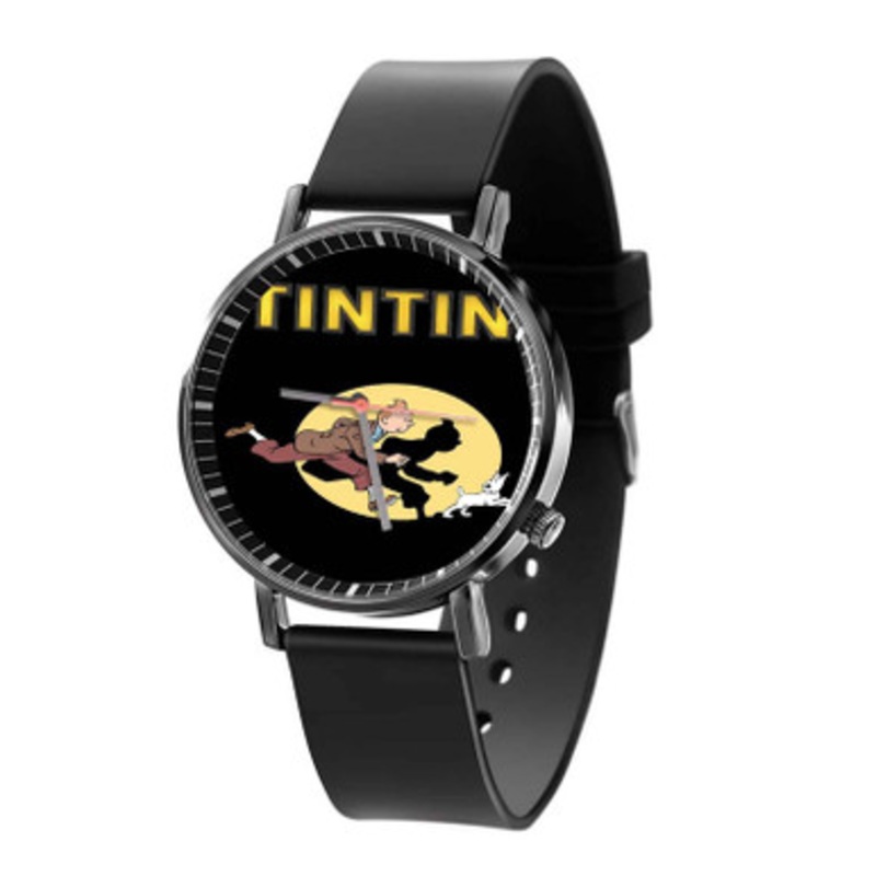 Tintin Black Quartz Watch Unisex With Premium Gift Box