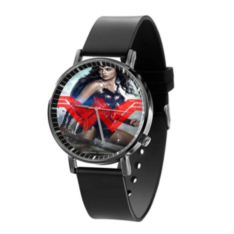 Wonder Woman Batman vs Superman Black Quartz Watch Unisex With Premium Gift Box
