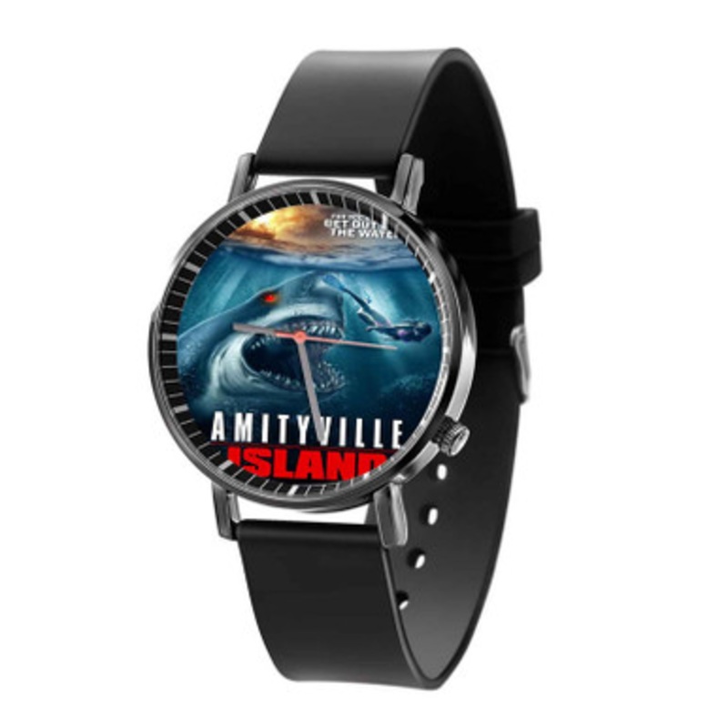 Amityville Island Black Quartz Watch Unisex With Premium Gift Box