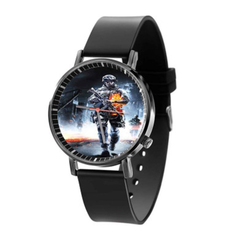 Battlefield 3 Black Quartz Watch Unisex With Premium Gift Box