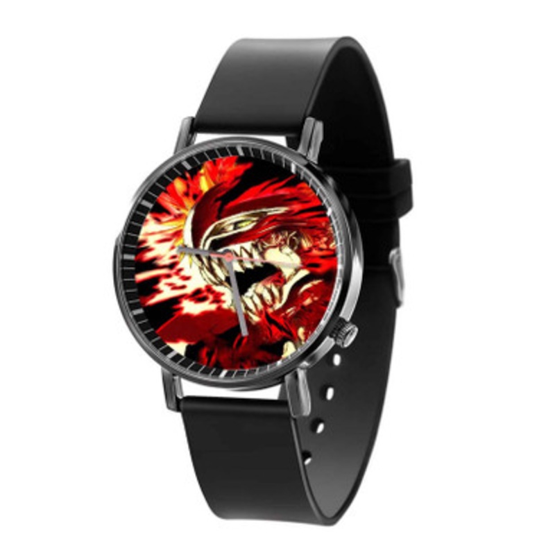 Bleach Fire Face Black Quartz Watch Unisex With Premium Gift Box