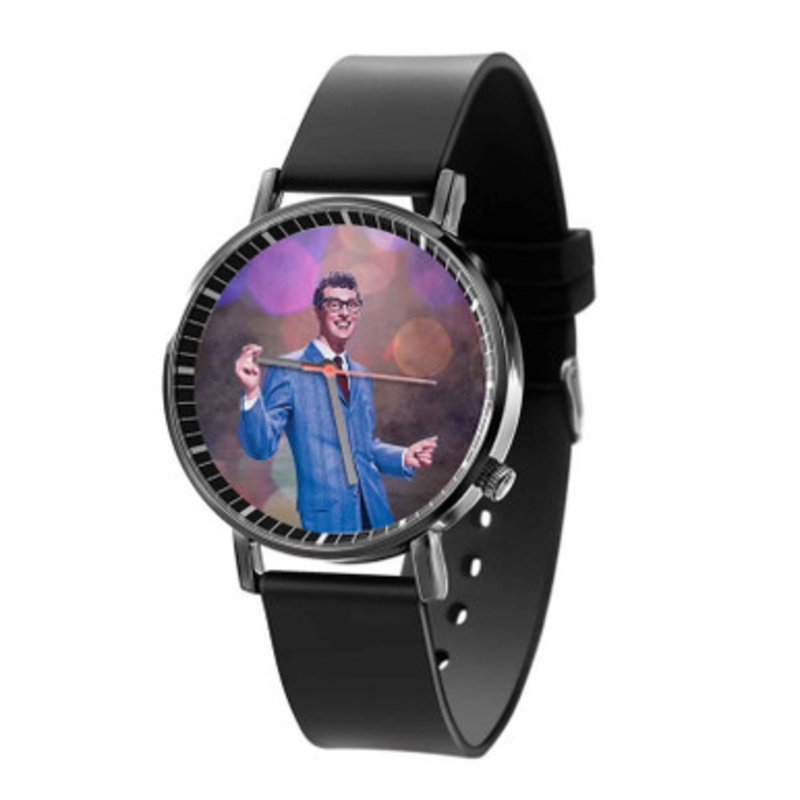Buddy Holly Black Quartz Watch Unisex With Premium Gift Box
