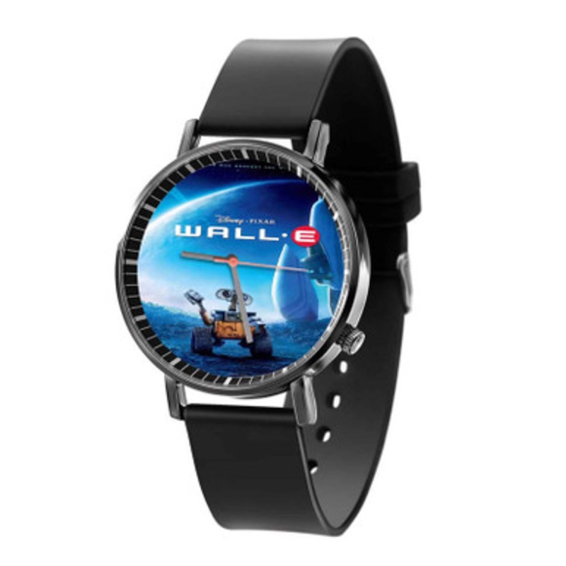 Disney Wall E Sad Black Quartz Watch Unisex With Premium Gift Box