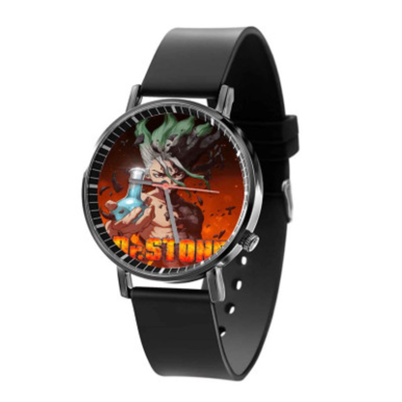 Dr Stone Black Quartz Watch With Premium Gift Box for Unisex