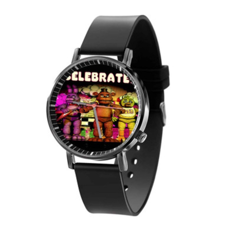 Five Nights at Freddy s Celebrate Black Quartz Watch Unisex With Premium Gift Box