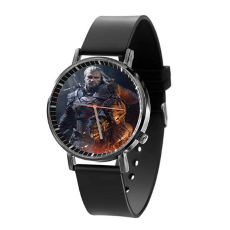 Geralt Trophies The Witcher 3 Wild Hunt Unisex Black Quartz Watch With Premium Gift Box