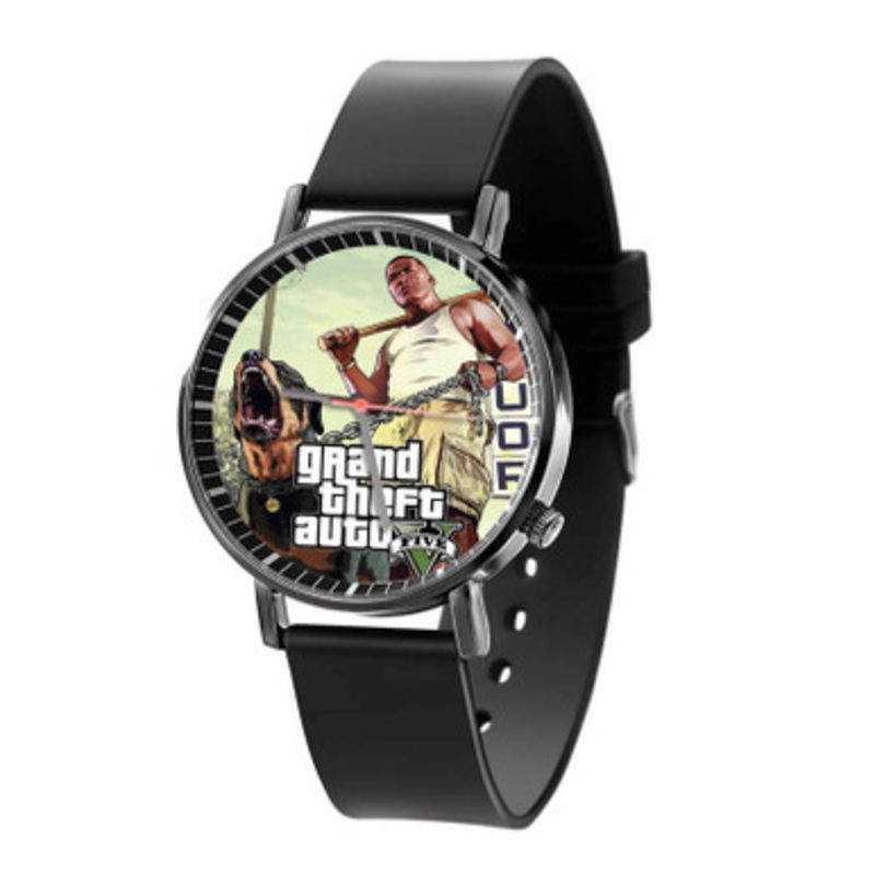 Grand Theft Auto 5 Black Quartz Watch Unisex With Premium Gift Box