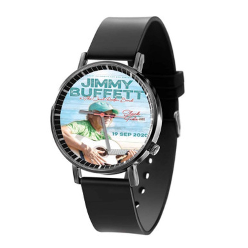 Jimmy Buffett Black Quartz Watch Unisex With Premium Gift Box