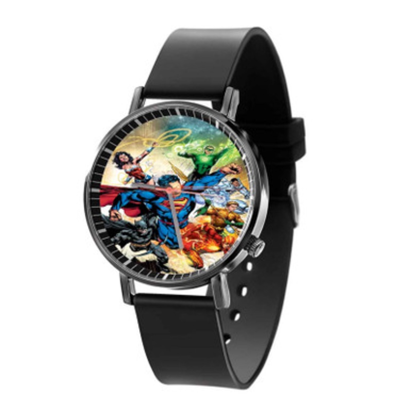Justice League Superheroes Art Unisex Black Quartz Watch With Premium Gift Box