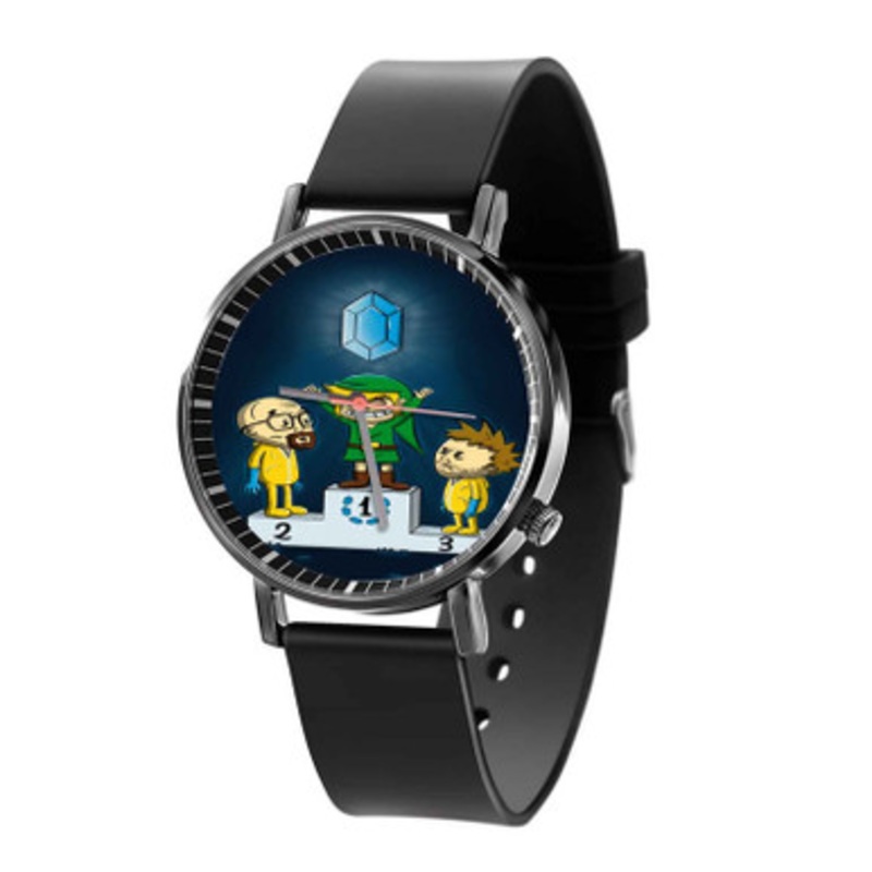 Link Zelda Heisenberg and Jesse Pinkman Breaking Bad Black Quartz Watch Unisex With Premium Gift Box