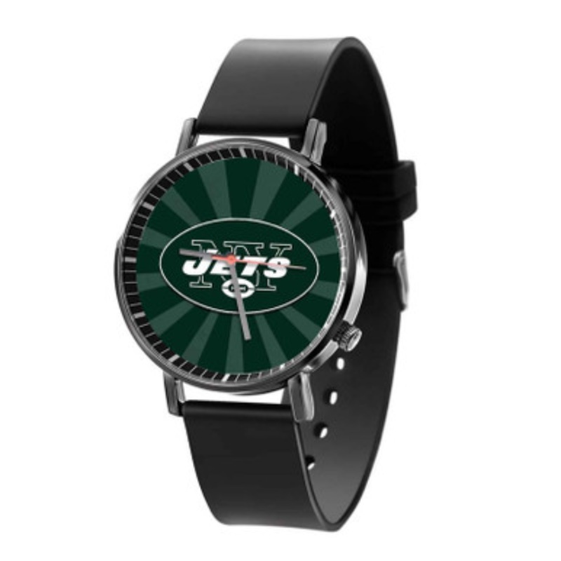New York Jets NFL Black Quartz Watch Unisex With Premium Gift Box