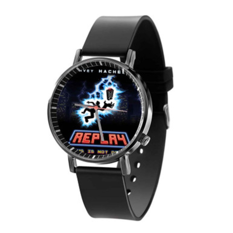 Replay VHS is not Dead Unisex Black Quartz Watch With Premium Gift Box