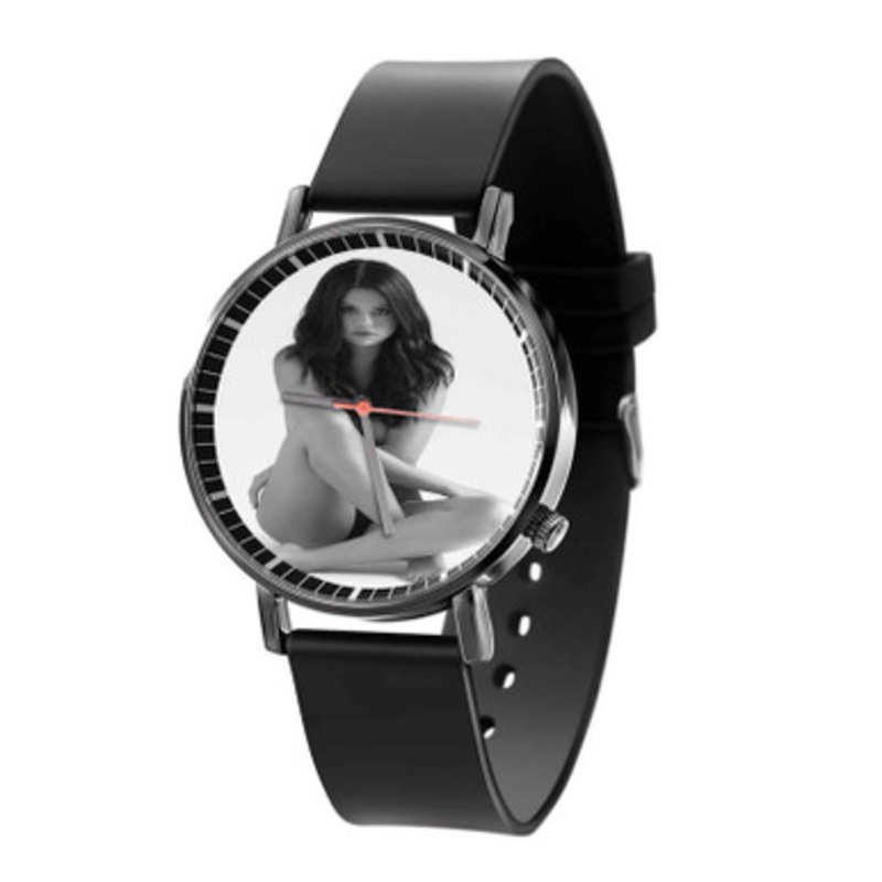 Selena Gomez Hands to My Self Photo Session Black Quartz Watch Unisex With Premium Gift Box