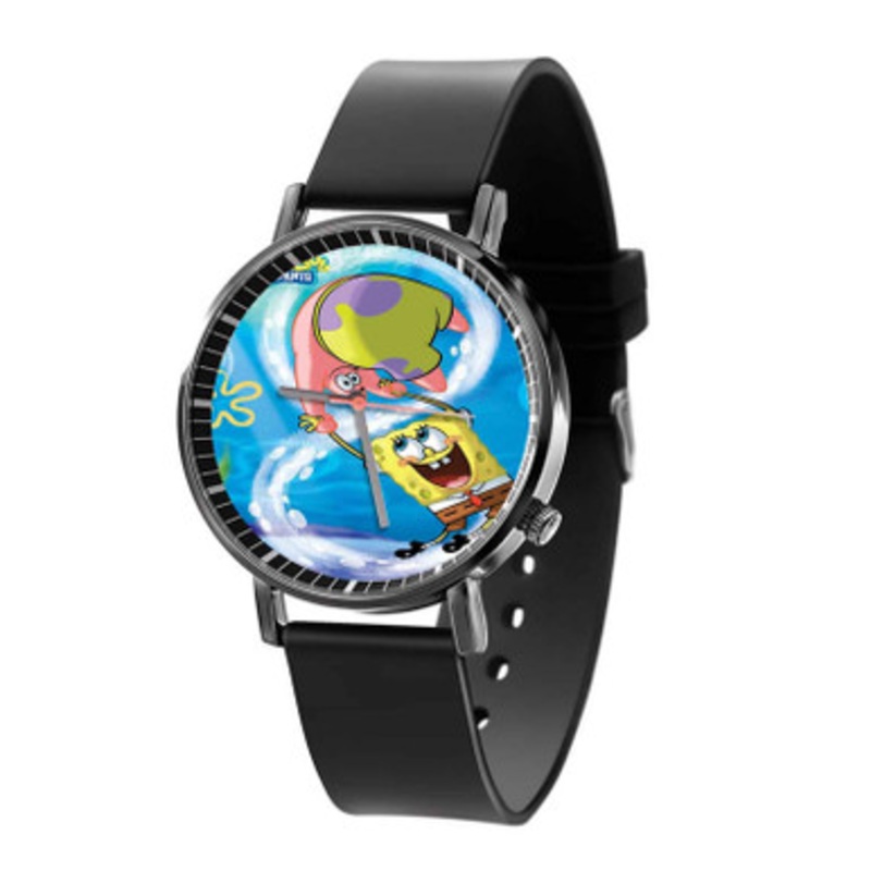 Sponge Bob Square Pants Tv Series Black Quartz Watch Unisex With Premium Gift Box