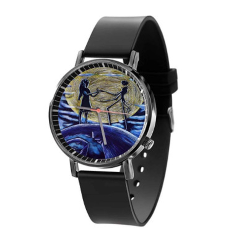 The Nightmare Before Christmas Black Quartz Watch Unisex With Premium Gift Box