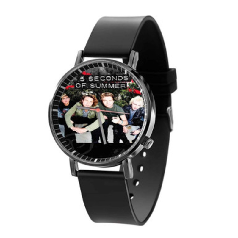 5 Seconds of Summer Art Black Quartz Watch Unisex With Premium Gift Box
