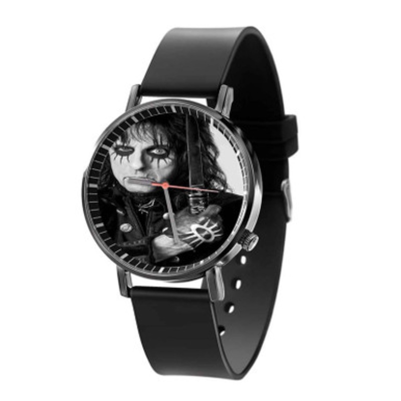 Alice Cooper Black Quartz Watch Unisex With Premium Gift Box