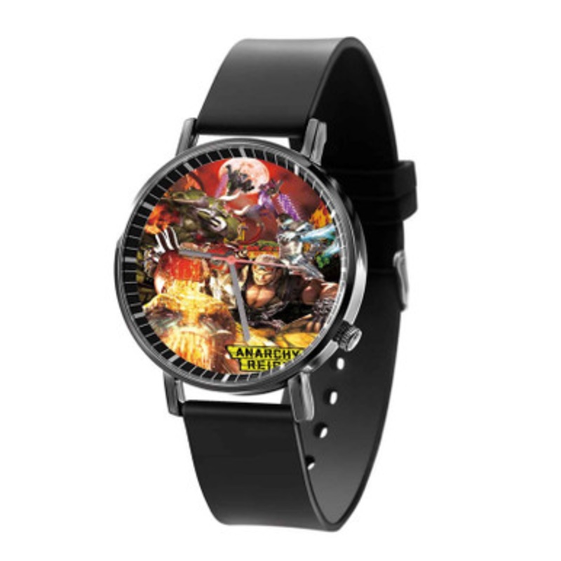 Anarchy Reigns Black Quartz Watch Unisex With Premium Gift Box