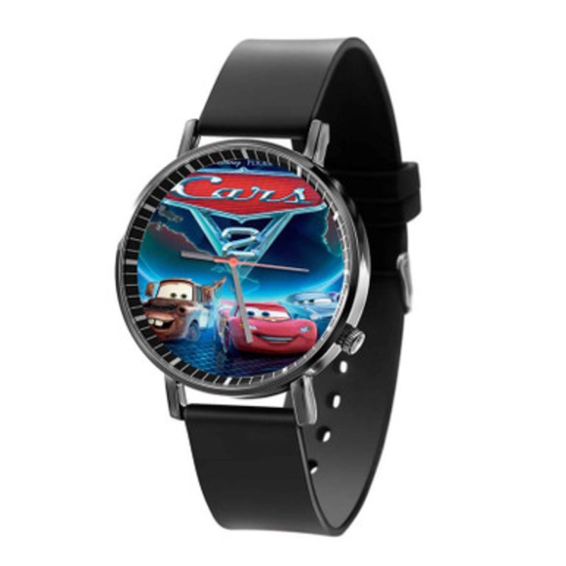 Cars 2 Disney Pixar Unisex Black Quartz Watch With Premium Gift Box