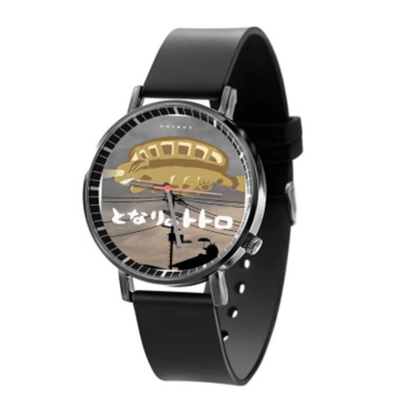 Catbus Totoro Studio Ghibli Art Black Quartz Watch Unisex With Premium Gift Box
