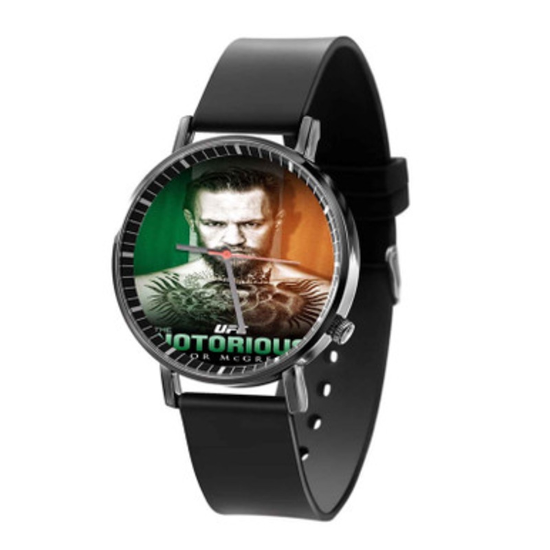 Conor Mc Gregor Art Black Quartz Watch Unisex With Premium Gift Box