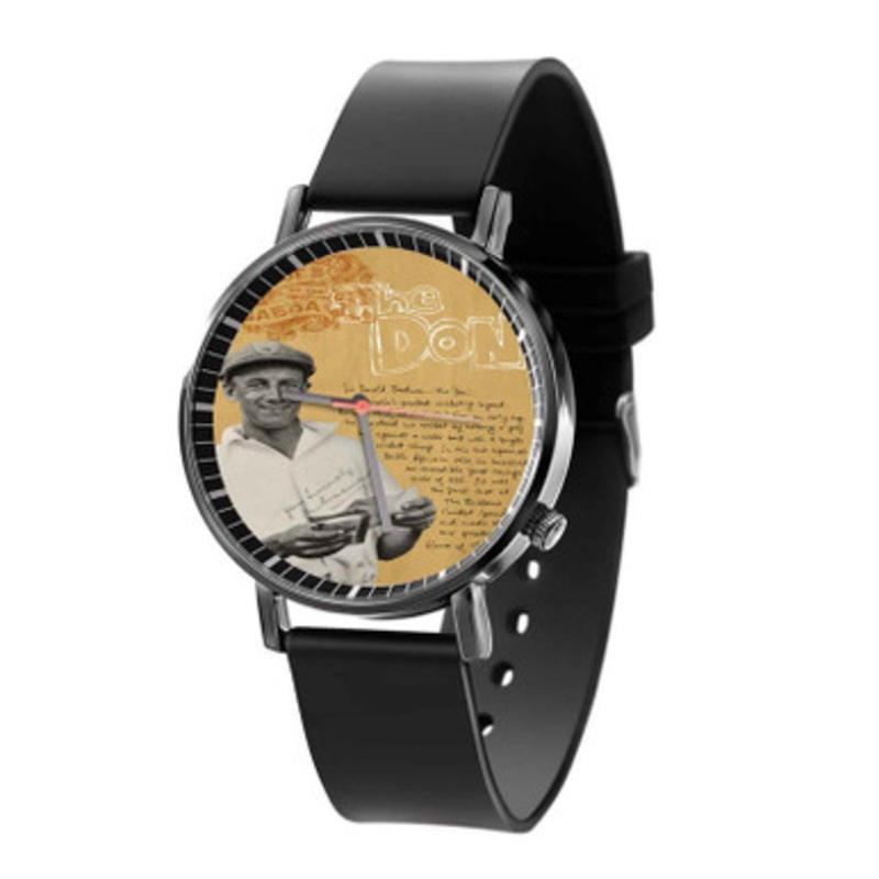 Don Bradman Quotes Black Quartz Watch Unisex With Premium Gift Box
