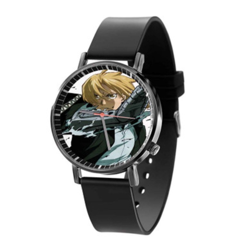 Fullmetal Alchemist Brotherhood Edward Elric Black Quartz Watch Unisex With Premium Gift Box