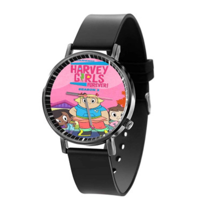 Harvey Girls Forever Black Quartz Watch Unisex With Premium Gift Box