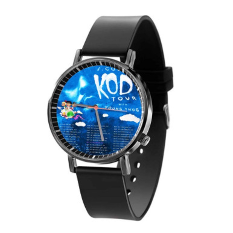 J COle KOD Tour Black Quartz Watch With Premium Gift Box for Unisex