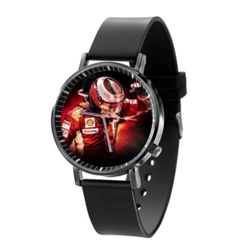Kimi Raikkonen F1 Art Black Quartz Watch Unisex With Premium Gift Box