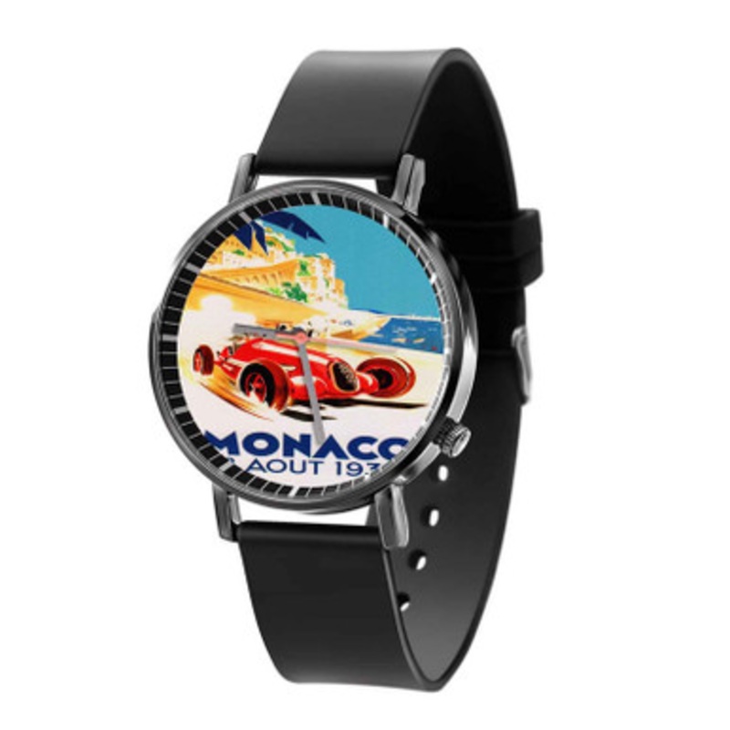 Monaco 1937 Black Quartz Watch Unisex With Premium Gift Box