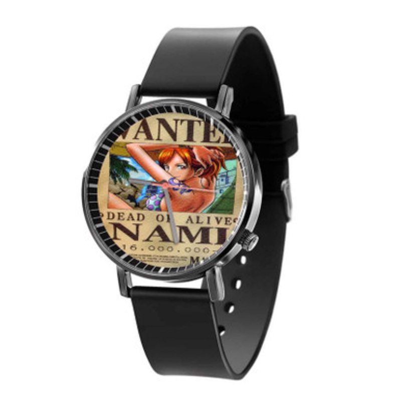 Nami One Piece Wanted Black Quartz Watch Unisex With Premium Gift Box