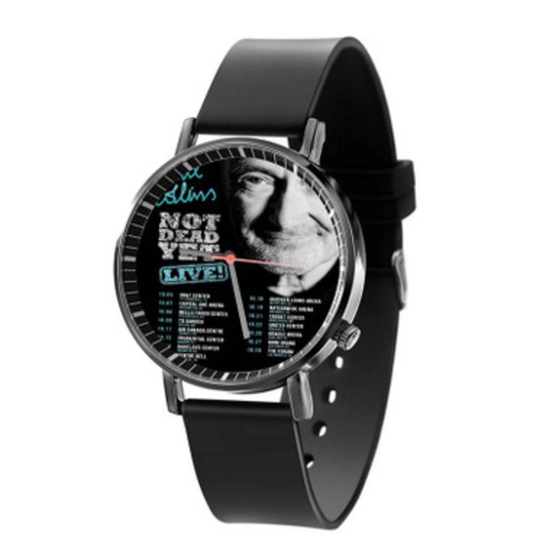 Phil Collins Not Dead Yet Black Quartz Watch With Premium Gift Box for Unisex