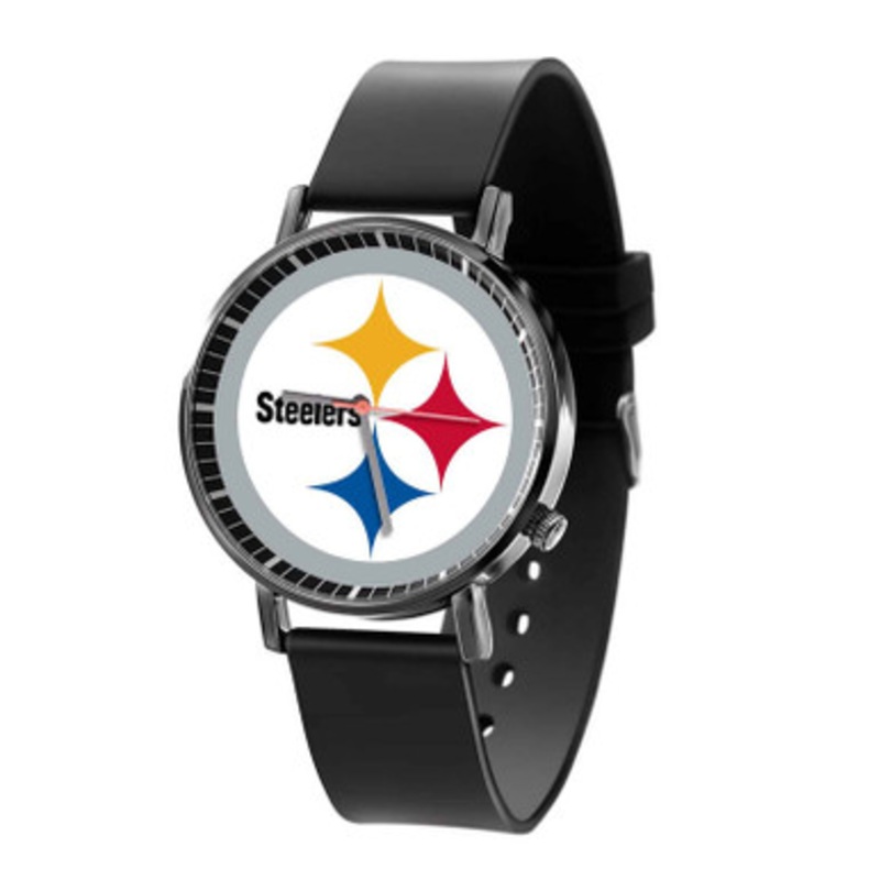 Pittsburgh Steelers NFL Black Quartz Watch Unisex With Premium Gift Box