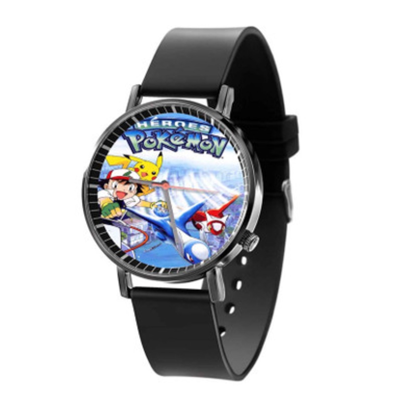 Pokemon Heroes Black Quartz Watch Unisex With Premium Gift Box
