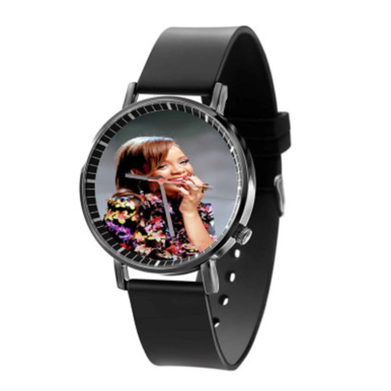Rihanna Beautiful Black Quartz Watch Unisex With Premium Gift Box