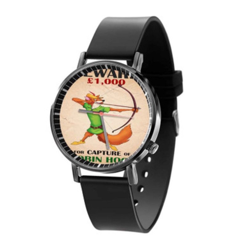 Robin Hood Wanted Black Quartz Watch Unisex With Premium Gift Box