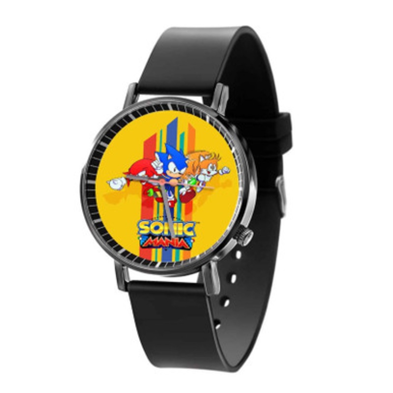 Sonic Mania Black Quartz Watch Unisex With Premium Gift Box
