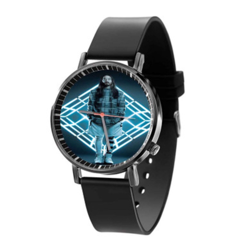 Steve Aoki Darker Than Blood Black Quartz Watch Unisex With Premium Gift Box
