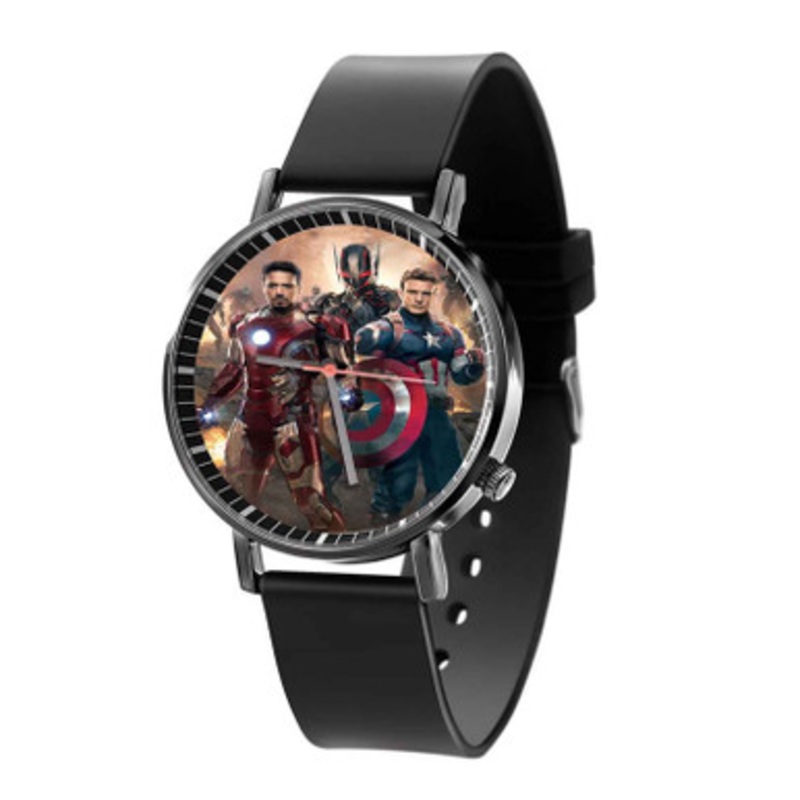 The Avengers Age of Ultron Arts Black Quartz Watch Unisex With Premium Gift Box