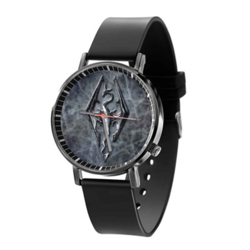 The Elder Scrolls V Skyrim Black Quartz Watch Unisex With Premium Gift Box