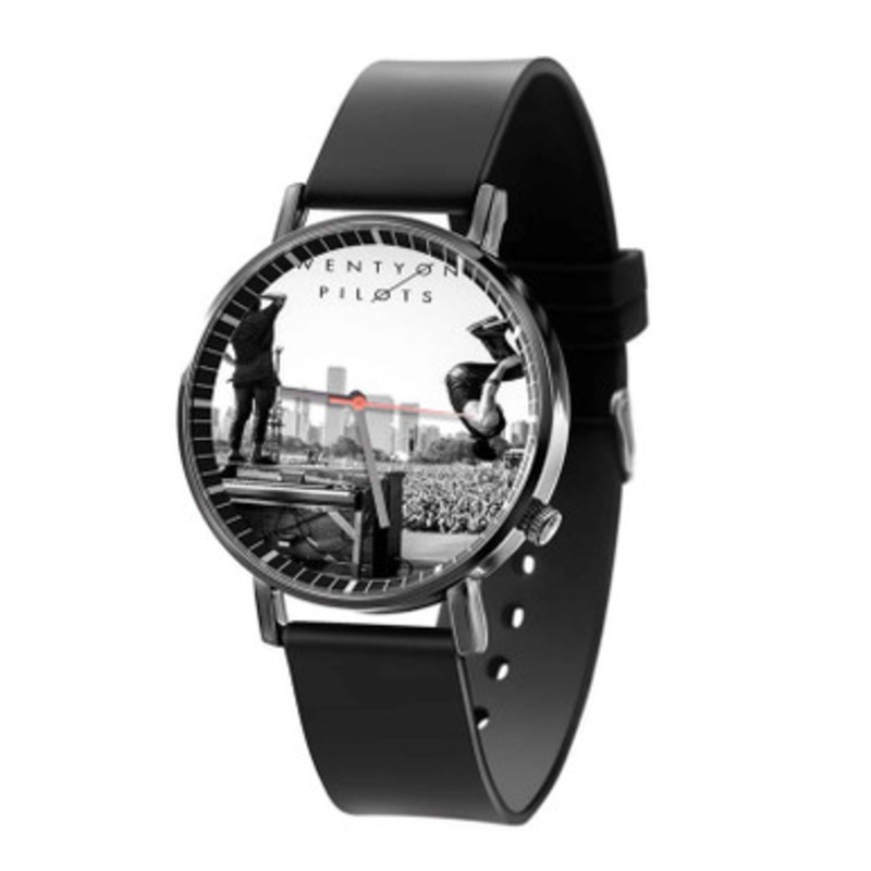 Twenty One Pilots Tyler Joseph And Josh Dun Backflip Black Quartz Watch Unisex With Premium Gift Box