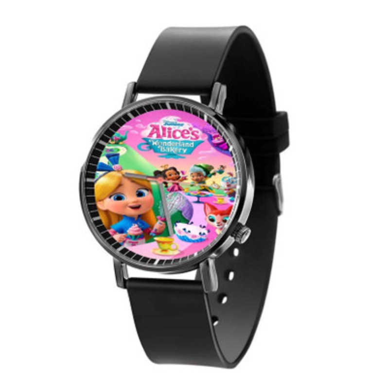 Alice s Wonderland Bakery Black Quartz Watch With Premium Gift Box for Unisex