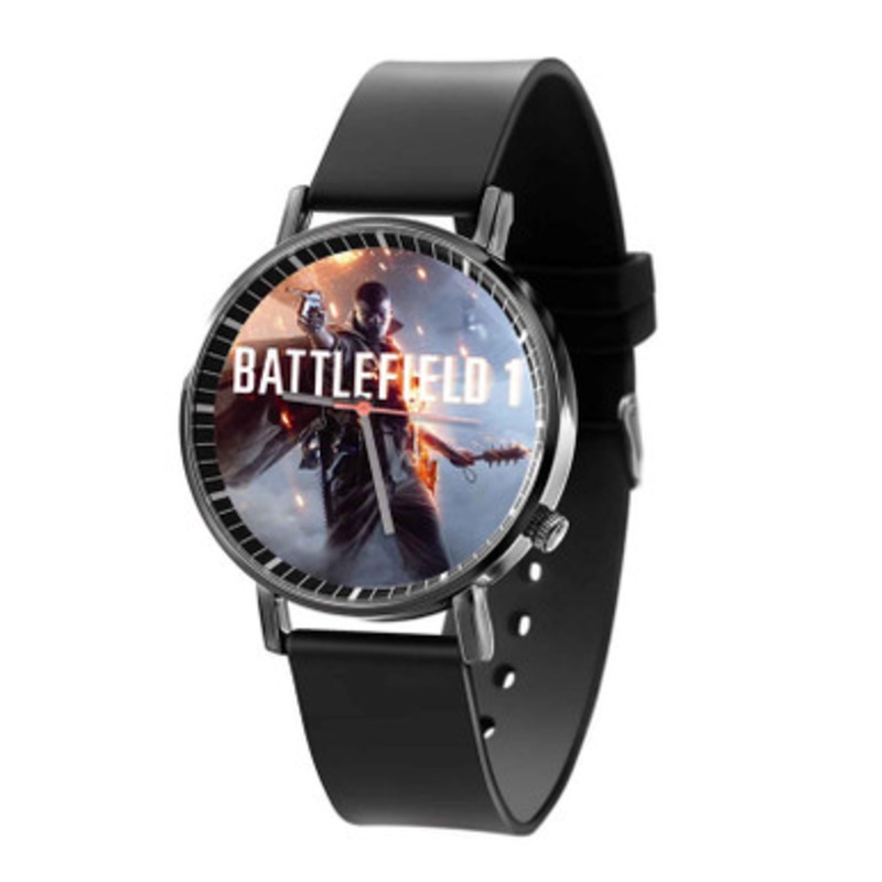 Battlefield 1 Black Quartz Watch Unisex With Premium Gift Box